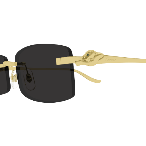 Precious de Cartier Panthere Rimless Solid Gold Sunglasses