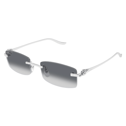 Precious de Cartier Panthere Rimless Solid Gold Sunglasses