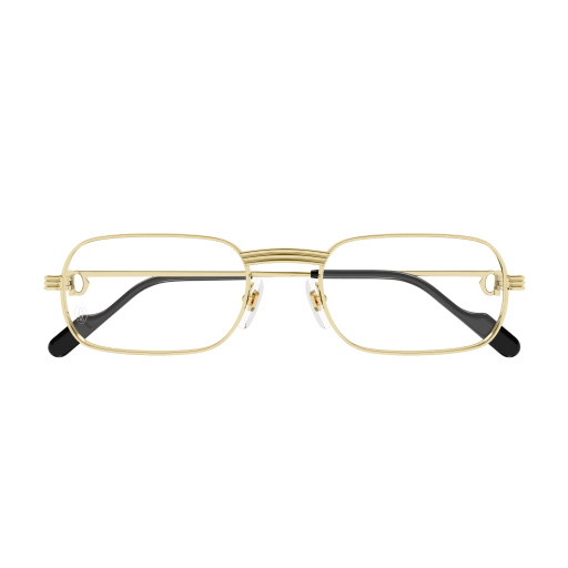 Première de Cartier Rectangular Metal Eyeglasses