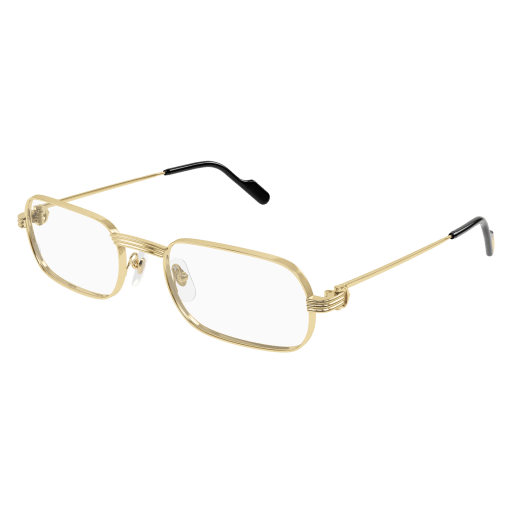 Première de Cartier Rectangular Metal Eyeglasses