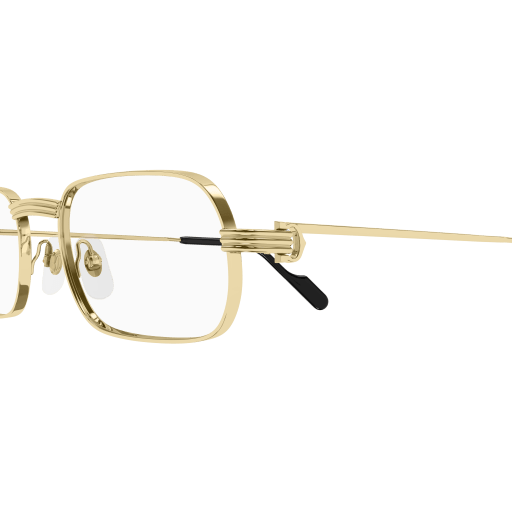 Première de Cartier Rectangular Metal Eyeglasses