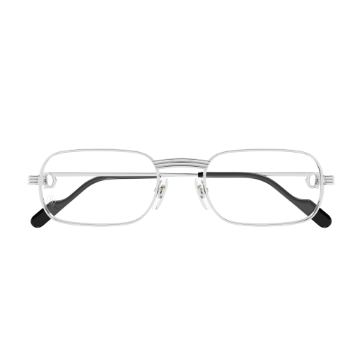 Première de Cartier Rectangular Metal Eyeglasses