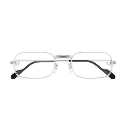 Première de Cartier Rectangular Metal Eyeglasses