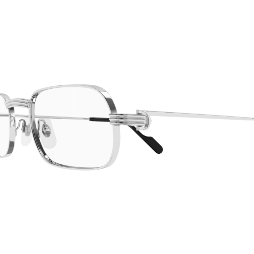 Première de Cartier Rectangular Metal Eyeglasses