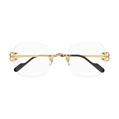 Classic C Motif Hexagonal Rimless Eyeglasses