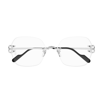 Classic C Motif Hexagonal Rimless Eyeglasses
