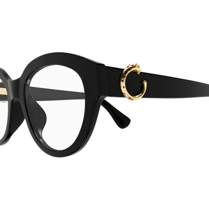 Panthère de Cartier Round Cat Eye Acetate Eyeglasses