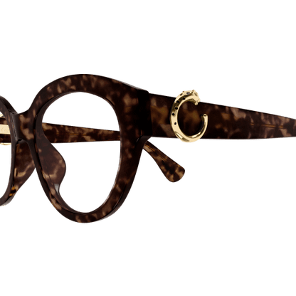 Panthère de Cartier Round Cat Eye Acetate Eyeglasses