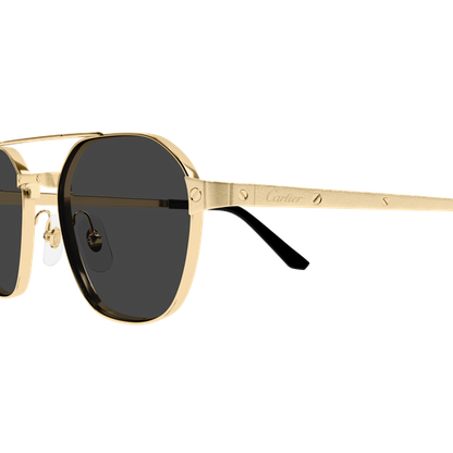 Santos de Cartier Aviator Metal Polarized Sunglasses