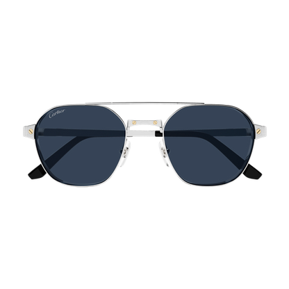 Santos de Cartier Aviator Metal Polarized Sunglasses
