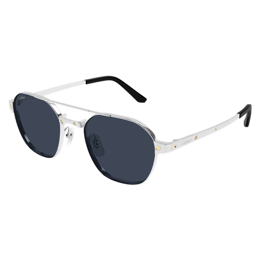 Santos de Cartier Aviator Metal Polarized Sunglasses