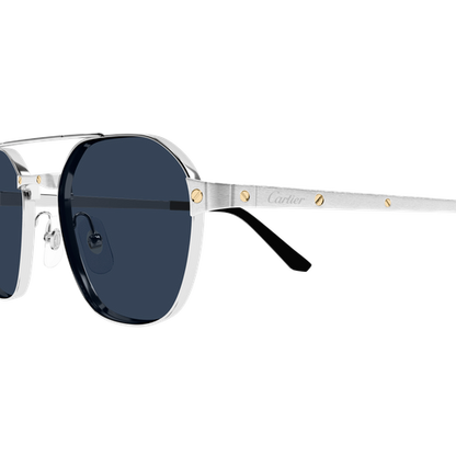 Santos de Cartier Aviator Metal Polarized Sunglasses