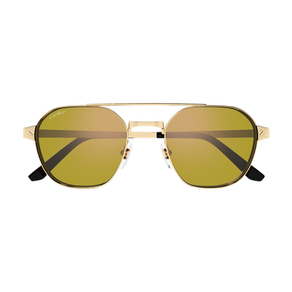 Santos de Cartier Aviator Metal Polarized Sunglasses