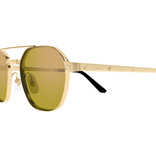 Santos de Cartier Aviator Metal Polarized Sunglasses