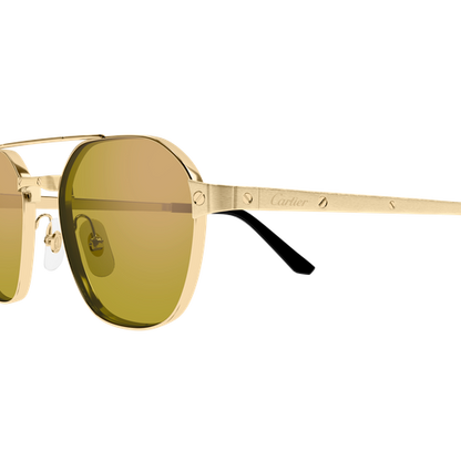 Santos de Cartier Aviator Metal Polarized Sunglasses