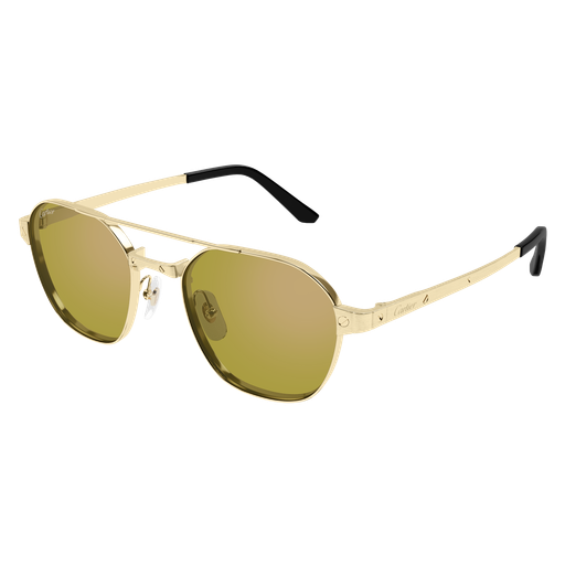 Santos de Cartier Aviator Metal Polarized Sunglasses