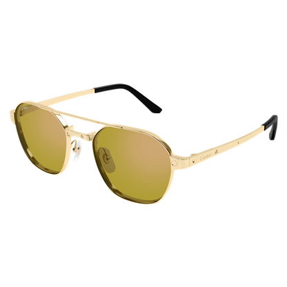 Santos de Cartier Aviator Metal Polarized Sunglasses