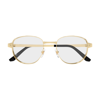 Santos de Cartier Round Metal Eyeglasses
