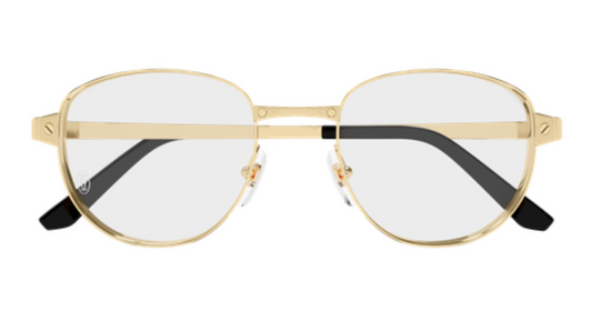 Santos de Cartier Round Metal Eyeglasses