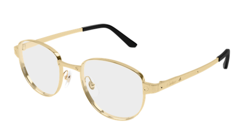 Santos de Cartier Round Metal Eyeglasses