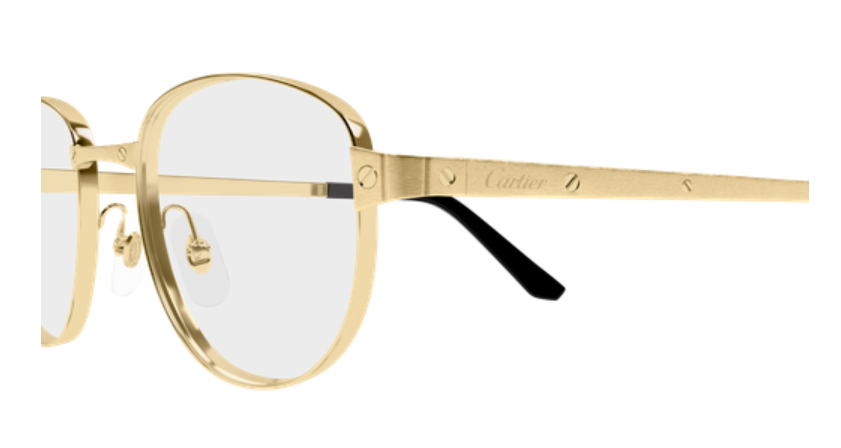 Santos de Cartier Round Metal Eyeglasses