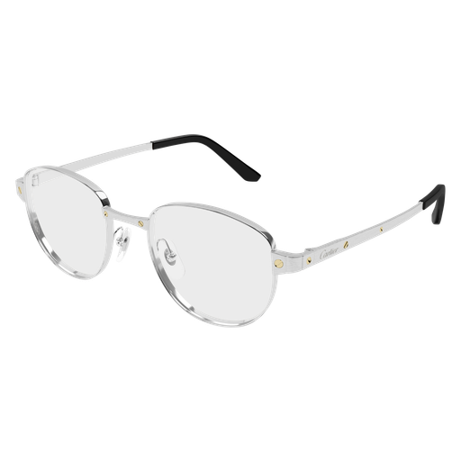 Santos de Cartier Round Metal Eyeglasses
