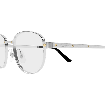 Santos de Cartier Round Metal Eyeglasses