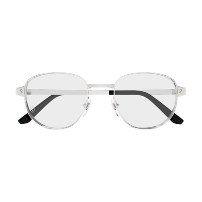 Santos de Cartier Round Metal Eyeglasses