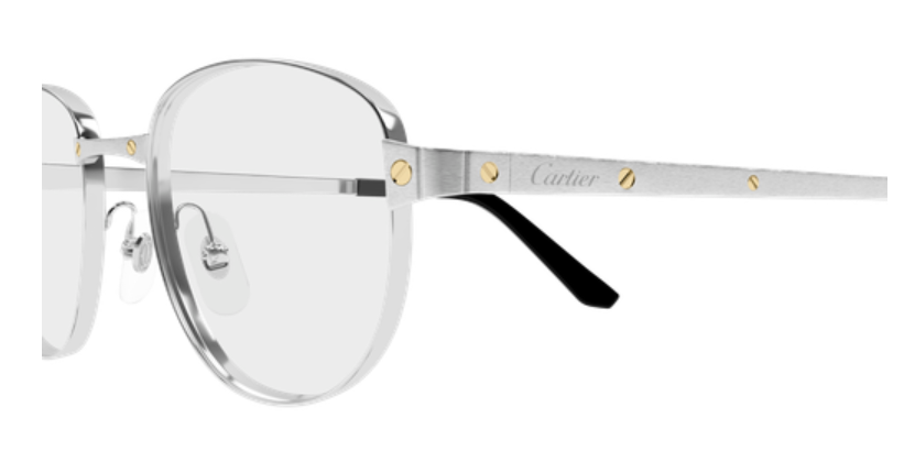 Santos de Cartier Round Metal Eyeglasses