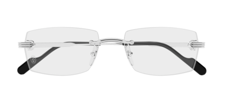 Première de Cartier Rectangular Rimless Eyeglasses