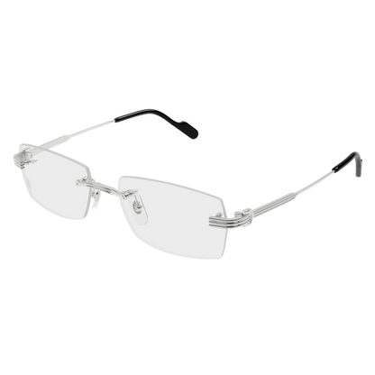 Première de Cartier Rectangular Rimless Eyeglasses