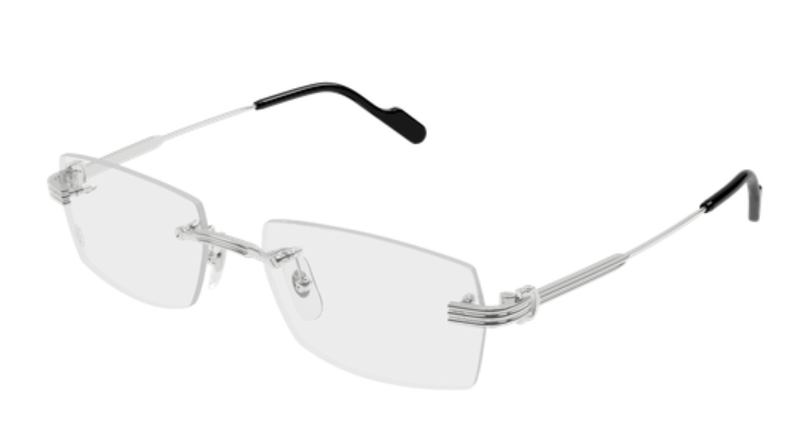 Première de Cartier Rectangular Rimless Eyeglasses