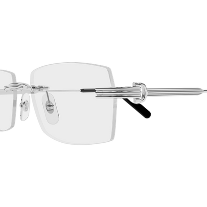 Première de Cartier Rectangular Rimless Eyeglasses