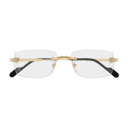 Première de Cartier Rectangular Rimless Eyeglasses