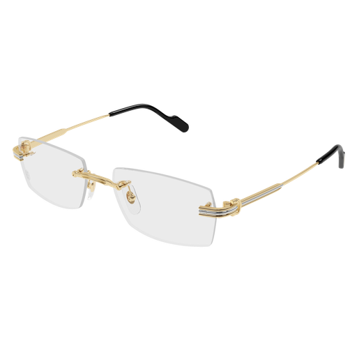 Première de Cartier Rectangular Rimless Eyeglasses