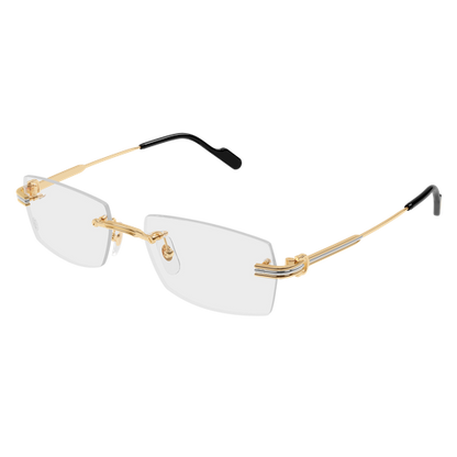 Première de Cartier Rectangular Rimless Eyeglasses