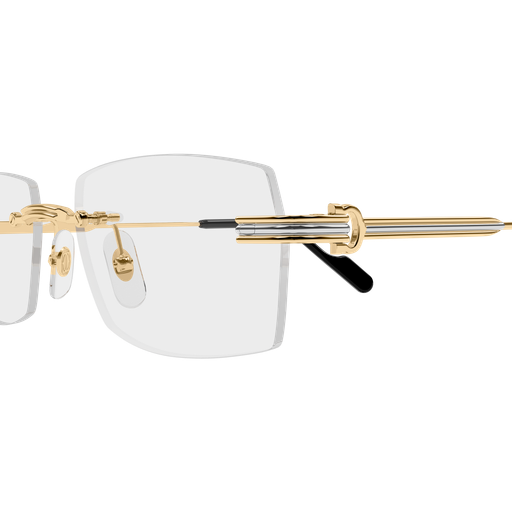 Première de Cartier Rectangular Rimless Eyeglasses