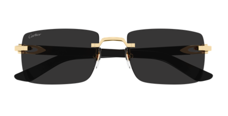 C Allongé de Cartier Motif Rimless Acetate Sunglasses