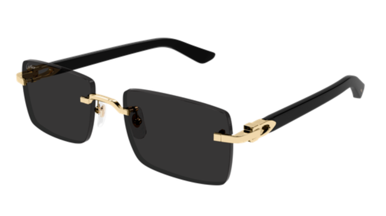 C Allongé de Cartier Motif Rimless Acetate Sunglasses