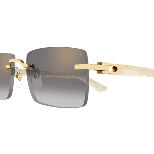 C Allongé de Cartier Motif Rimless Acetate Sunglasses