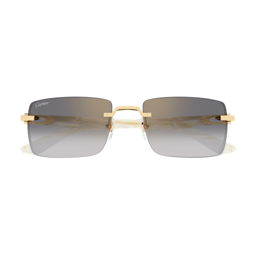 C Allongé de Cartier Motif Rimless Acetate Sunglasses
