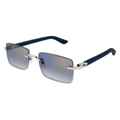 C Allongé de Cartier Motif Rimless Acetate Sunglasses