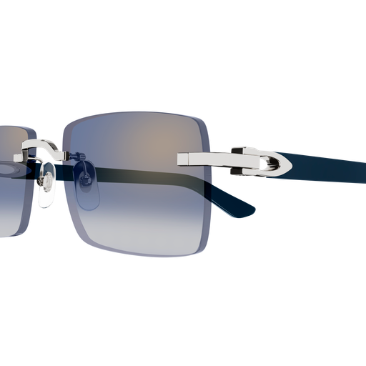 C Allongé de Cartier Motif Rimless Acetate Sunglasses