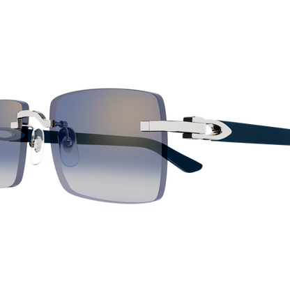 C Allongé de Cartier Motif Rimless Acetate Sunglasses
