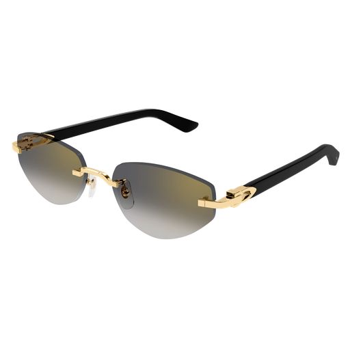 C Allongé de Cartier Motif Rimless Acetate Sunglasses