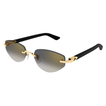 C Allongé de Cartier Motif Rimless Acetate Sunglasses