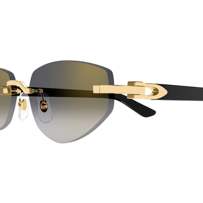 C Allongé de Cartier Motif Rimless Acetate Sunglasses