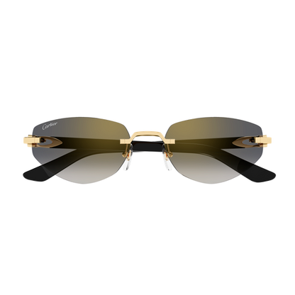 C Allongé de Cartier Motif Rimless Acetate Sunglasses