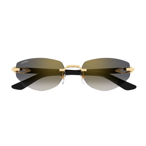 C Allongé de Cartier Motif Rimless Acetate Sunglasses