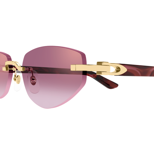C Allongé de Cartier Motif Rimless Acetate Sunglasses